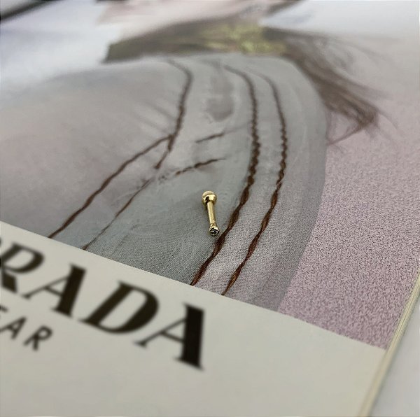 Piercing de Orelha em Aço Cirúrgico Ponto de Luz