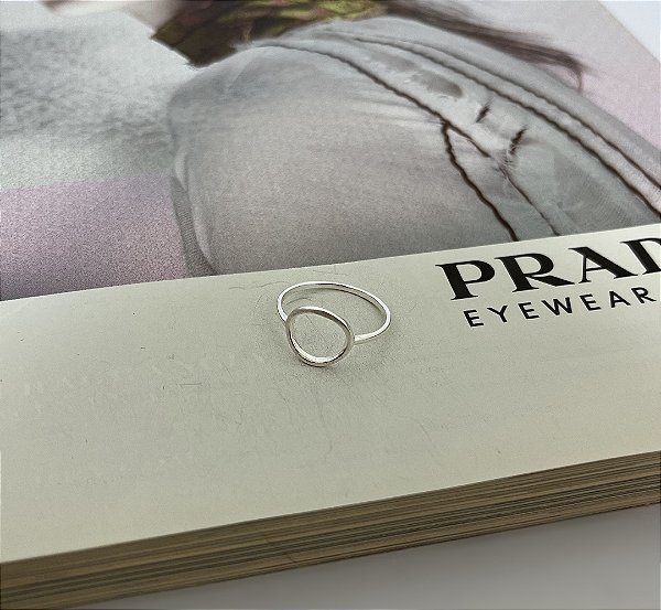 Anel Círculo Vazado em Prata 925 - N°17