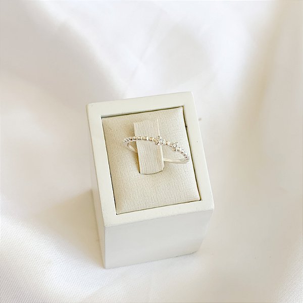 Anel Laço Mini Em Prata 925 - N°16