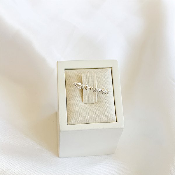 Anel Mindinho Estrela Em Prata 925 - N°8