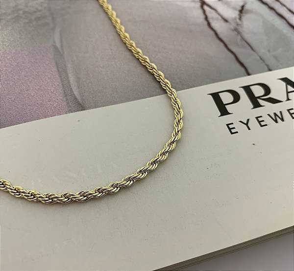 Choker Cordão Baiano Folheada a Ouro