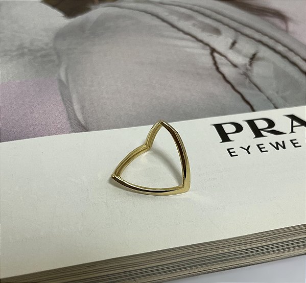 Anel Boca de Tubarão Folheado a Ouro