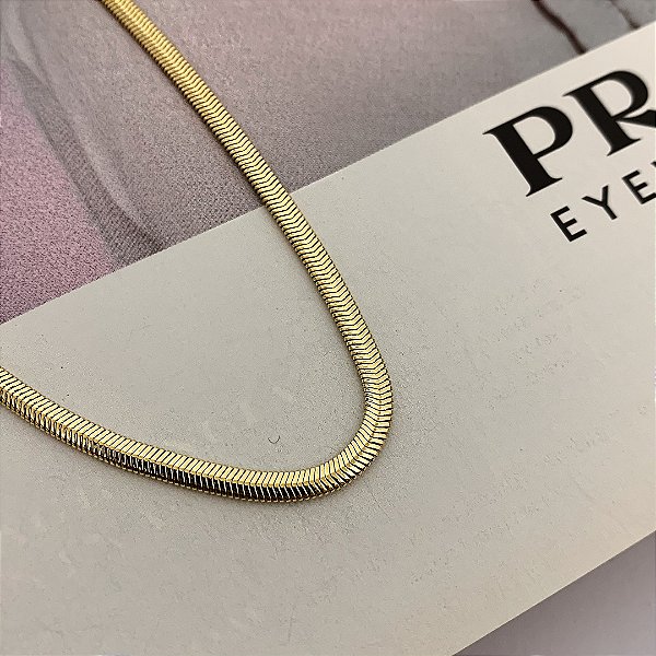 Pulseira de Malha com Fecho Lagosta Folheado a Ouro