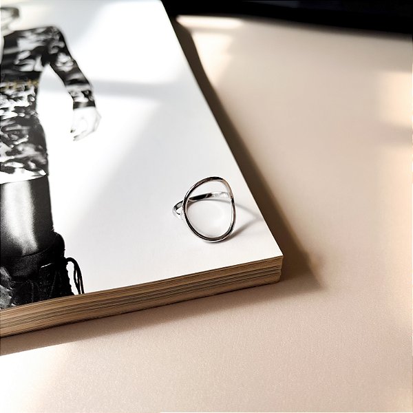 Anel Círculo Vazado em Aço Inox