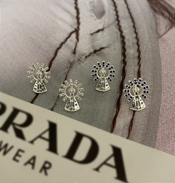 Brinco Nossa Senhora Aparecida em Prata 925
