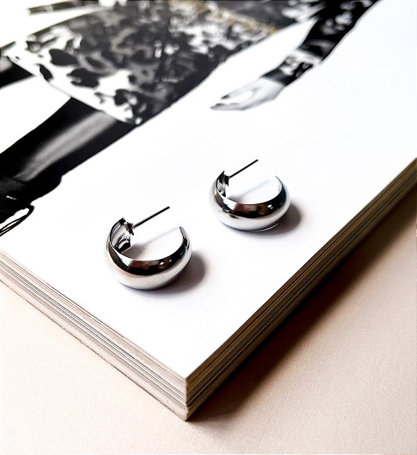 Argola Lisa em Aço Inox