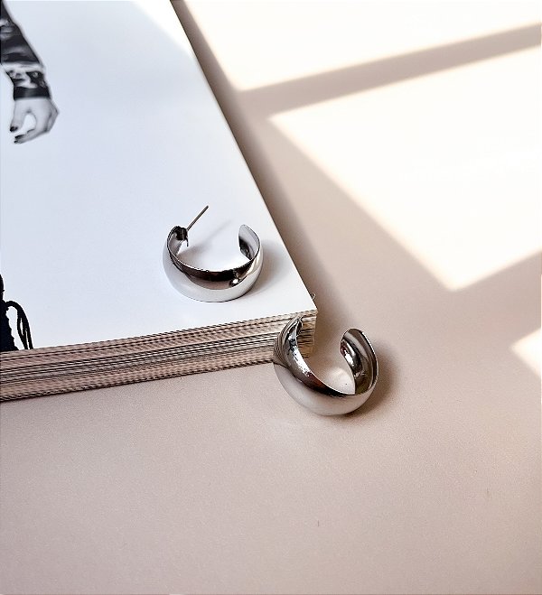 Argola Lisa 20mm em Aço Inox