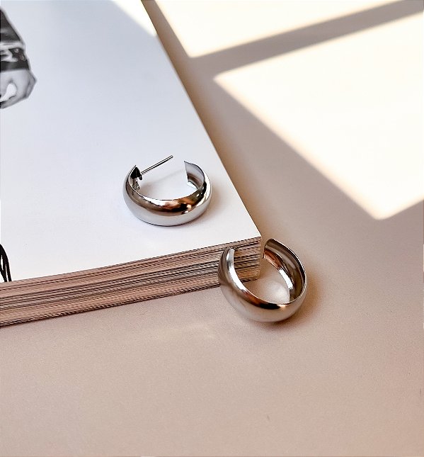 Argola Lisa 18mm em Aço Inox