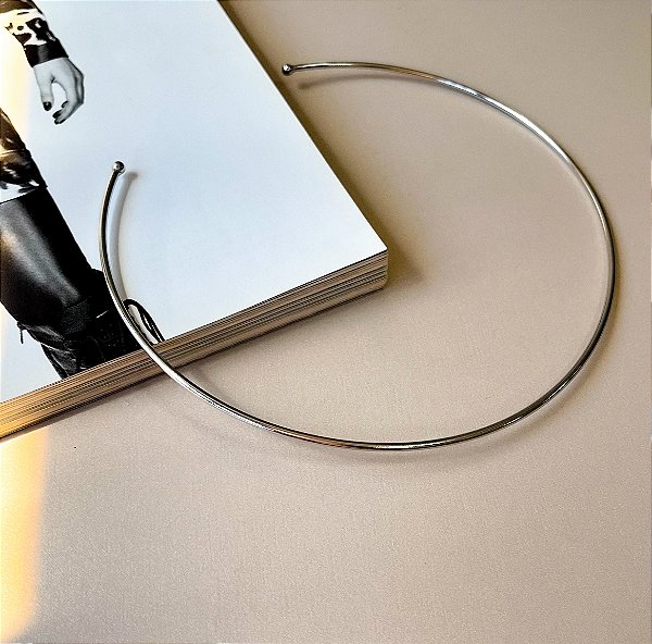 Choker de Aro Fio Redondo 2mm em Aço Inox