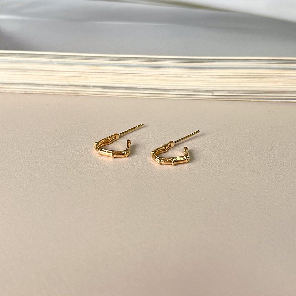 Argola de Coração Folheada a Ouro