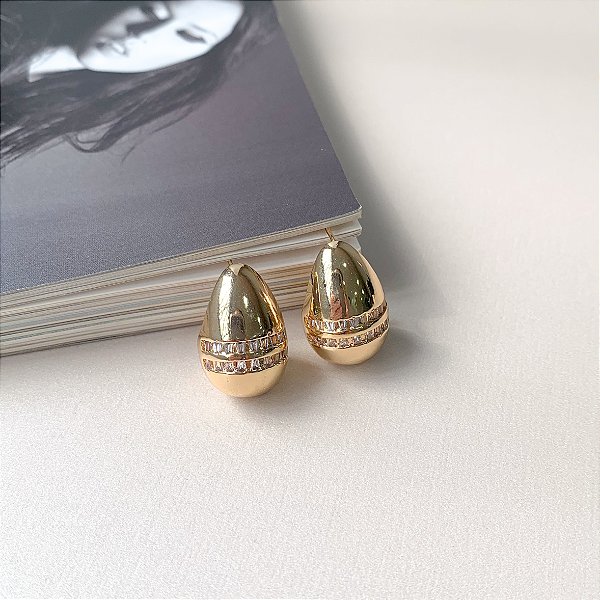 Brinco Gota Cravejada Max