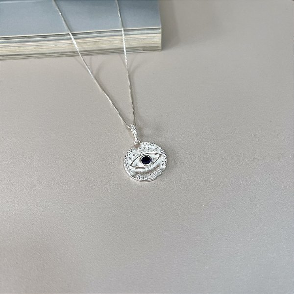 Colar com Pingente de Olho em Prata 925
