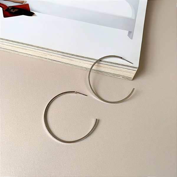 Argola Fio Quadrado em Aço Inox