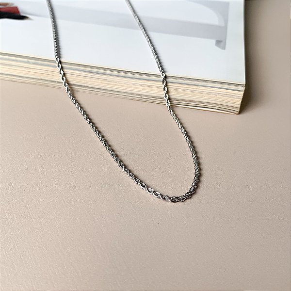 Colar Cordão Baiano 2mm em Aço Inox