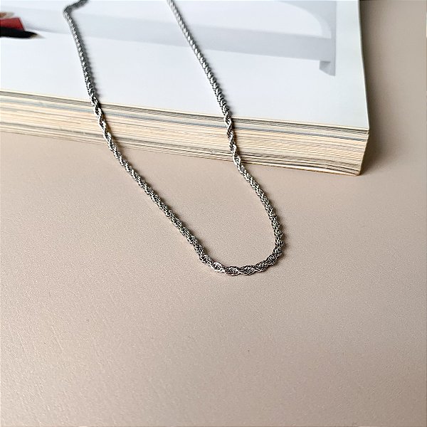 Colar Cordão Baiano 2,5mm em Aço Inox