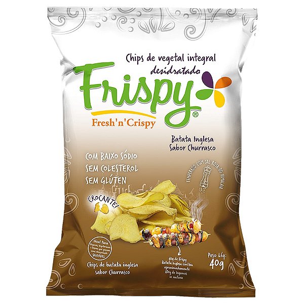 Chips de batata sabor churrasco Frispy integral 40g