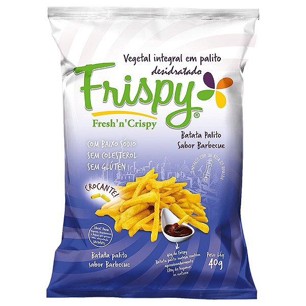 Chips de batata sabor barbecue palito Frispy integral 40g