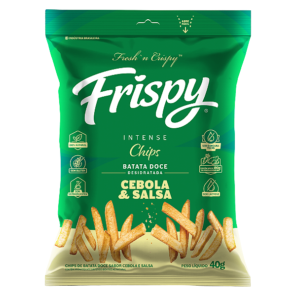 Batata doce palito cebola e salsa pacote Frispy integral 40g