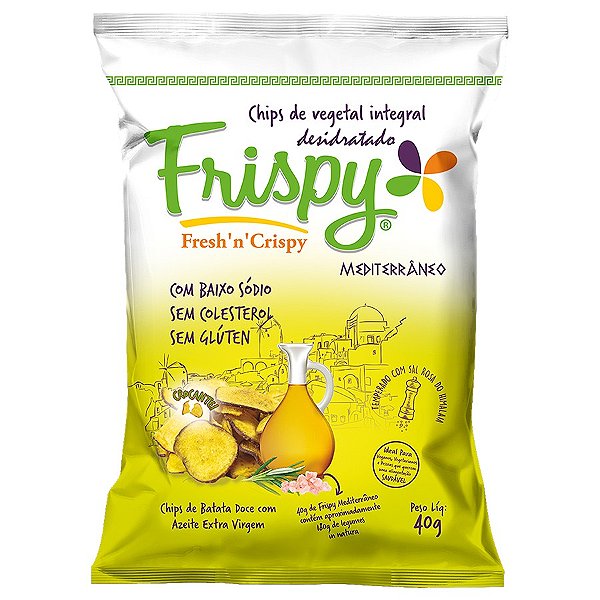 Chips de batata doce mediterrâneo Frispy integral 40g