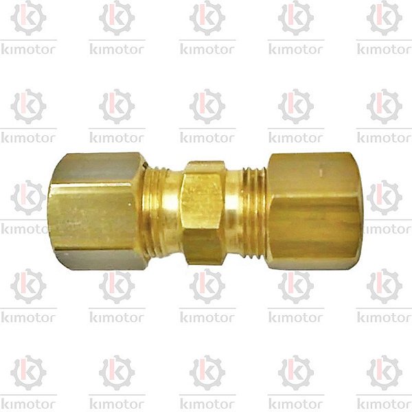 Conexão Reta em Latão - 3/8 A x 3/8 A