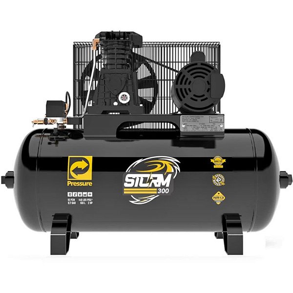 Compressor Pressure STORM 10/100 - 10pcm 2HP 100L 140psi - Monofasico