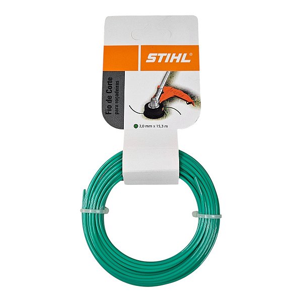 Rolo Fio de Nylon Stihl - Verde - Perfil Redondo - 2.0mm x 15.3m