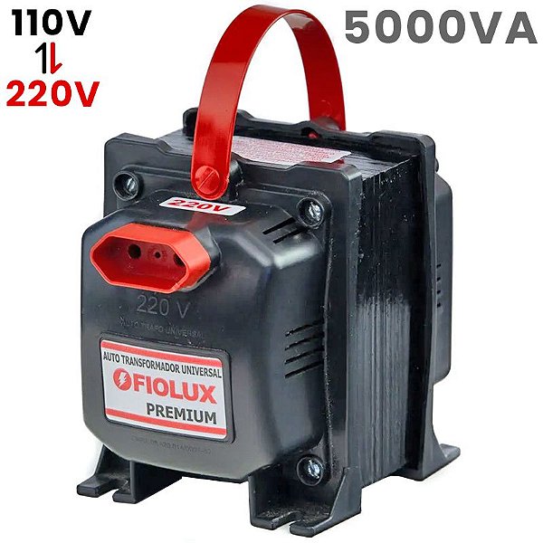 Auto Transformador Fiolux Premium 5000 VA - 110V ↔ 220V