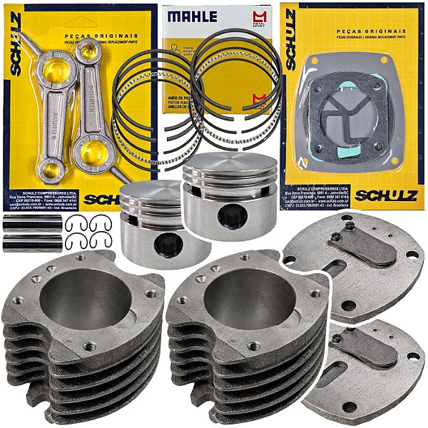 Kit Reparo do Compressor Schulz CSV 10 Pro - Completo - Juntas, Bielas, Anéis, Pistões, Cilindros, Palhetas, Placas