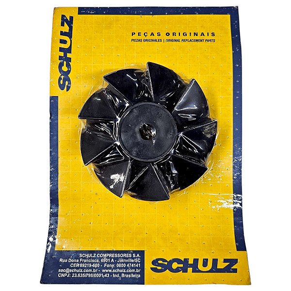 Ventoinha Ventilador Compressor Schulz CSD 5 - V1 e V3 - Kit 2un. (028.0586-0/AT)