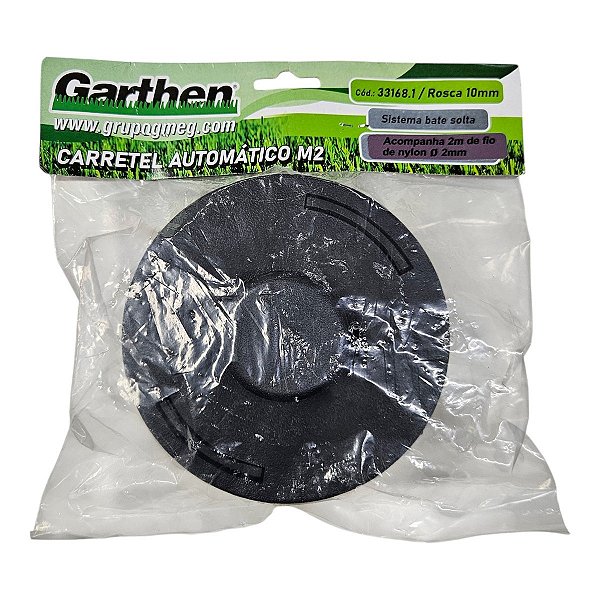 Cabeçote Fio de Nylon Garthen - Automático (Preto) - M10 x 1.25mm