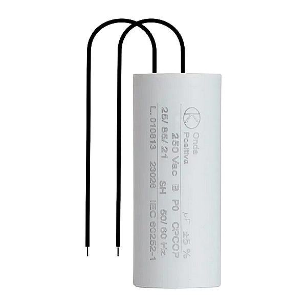 Capacitor Permanente Onda Positiva - 2uF x 250V - Cabo
