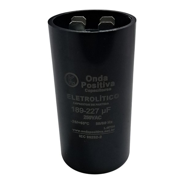 Capacitor Eletrolítico de Partida Onda Positiva - 189/227uF x 250V