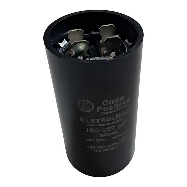 Capacitor Eletrolítico de Partida - Onda Positiva - 250V - 189/227uF