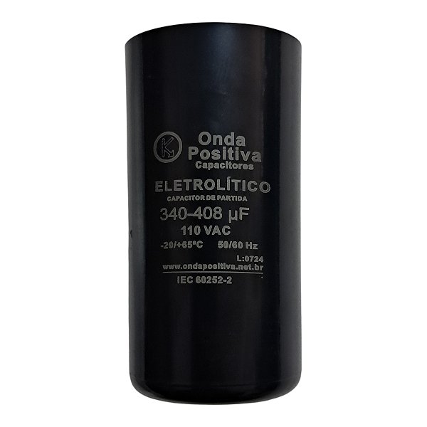 Capacitor Eletrolítico de Partida Onda Positiva - 340/408uF x 110V