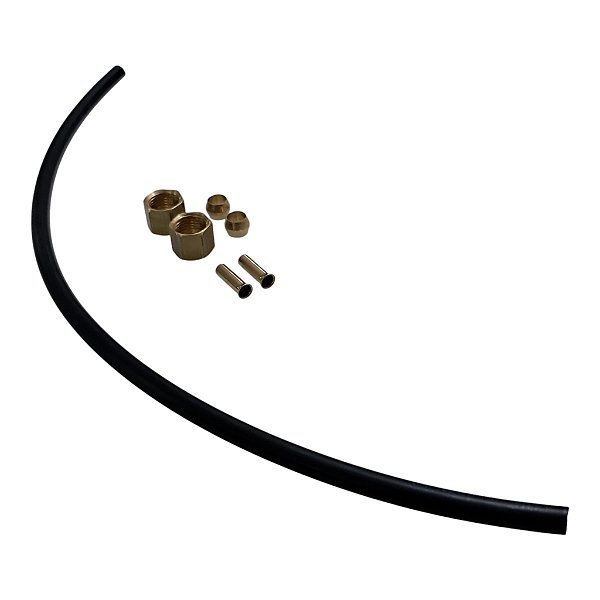 Kit Tubo Nylon para Válvula de Alívio do Compressor - 1/4 Pol (6,35mm) x 30cm