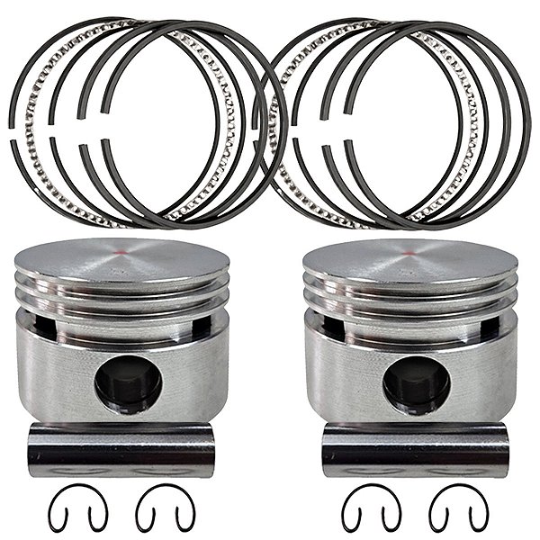 Kit Pistões + Anéis 2 Pol - Compressor Schulz CSV 10 Pro e Pratic Air / MSL 10 ML