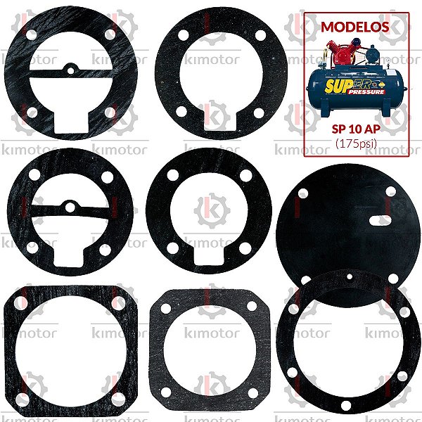 Jogo de Juntas Compressor Pressure PSV 10 AP / ON 10 V AP - PLL (KIT013-082)