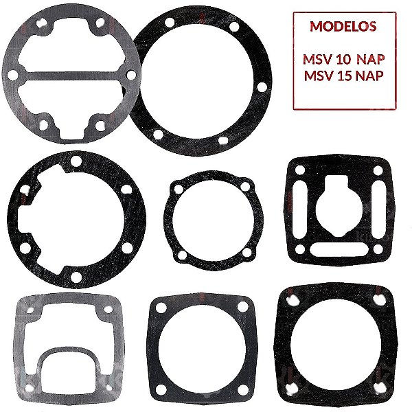 Jogo de Juntas Compressor Schulz MSV 10/15 NAP - PLL (34007021)