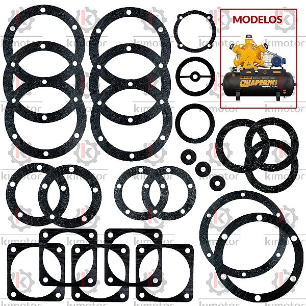 Jogo de Juntas Compressor Chiaperini CJ 60 APW c/ Tela - PLL (000001022)