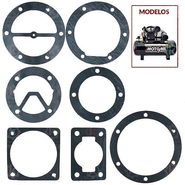 Jogo de Juntas Compressor Motomil CMAV 20 / 25 - PLL (12544.7)