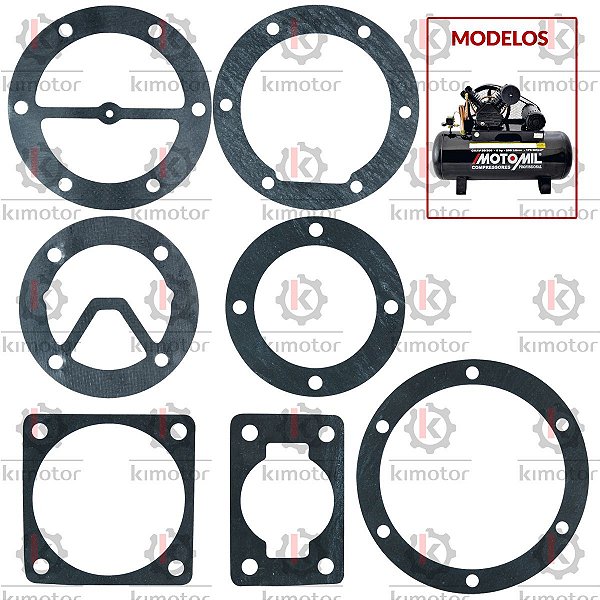 Jogo de Juntas Compressor Motomil CMAV 20 / 25 - PLL (12544.7)
