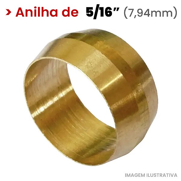 Anilha em Latão - 5/16 - (7.94 mm)
