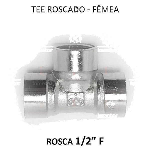 TEE Fêmea - Aço - 1/2 BSP - TR1212