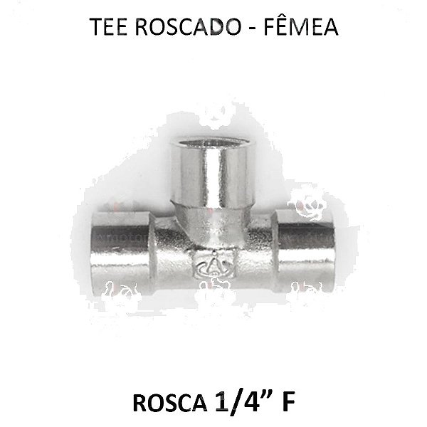 TEE Fêmea - Aço - 1/4 BSP - TR1414
