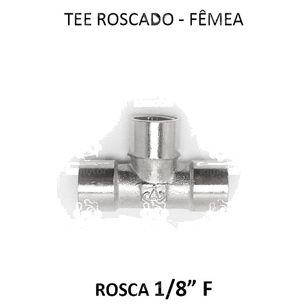 TEE Fêmea - Aço - 1/8 BSP - TR1818