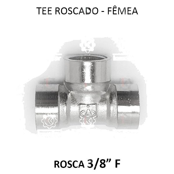 TEE Fêmea - Aço - 3/8 BSP - TR3838