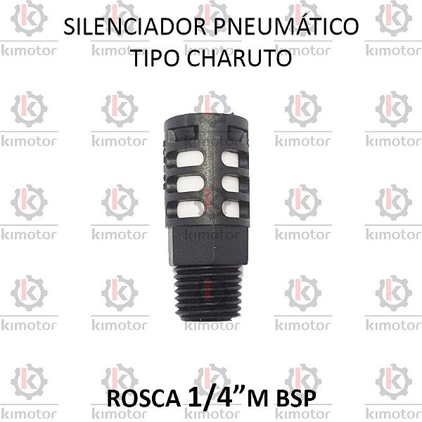 Silenciador Pneumatico Charuto - 1/4 (729104)