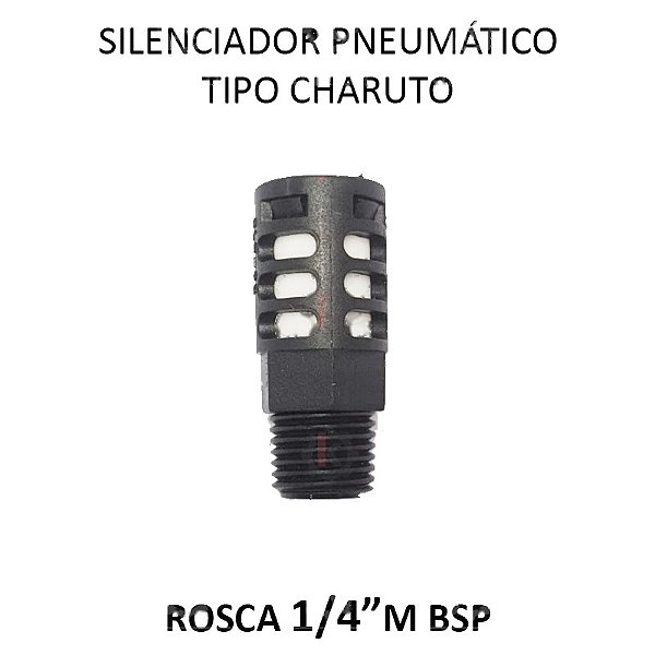 Silenciador Pneumático Charuto - 1/4 (729104)