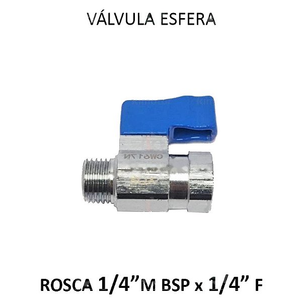 Válvula Esfera Mini GE - 1/4 MF (726105)