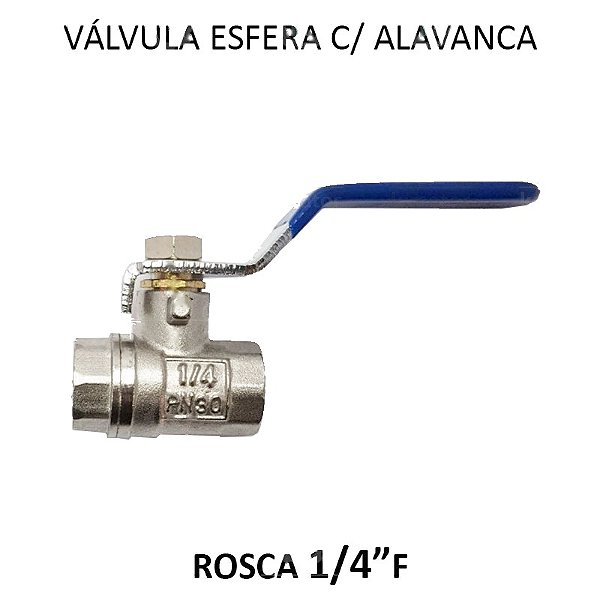 Válvula Esfera Alavanca - 1/4 FF (726106 - 35250) (OD94)